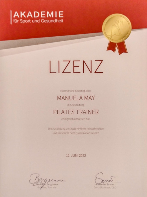 Pilates-Zertifikat
